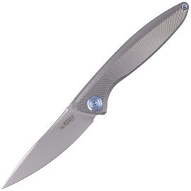 Kubey Pike KB2103A Knife, Gray Titanium, Sandblasted CPM 20CV by Parsons Bladeworks