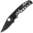 Spyderco Edgerati Knife Black Aluminum, Black DLC CPM S30V by Sal Glesser (C266BKALBKP)