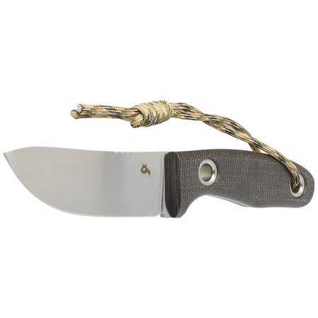 BlackFox Viator Grey Micarta, Satin D2 by Alfredo Doricchi (BF-731 D2 MG)