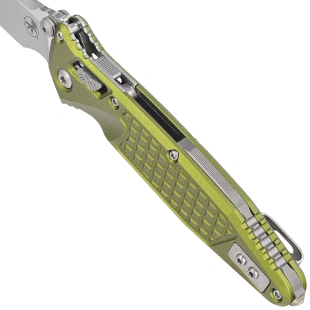 Microtech Socom Ram-Lok S/P-M Knife OD Green Frag Aluminum, Stonewashed M390MK by Tony Marfione (160RL-10FROD)