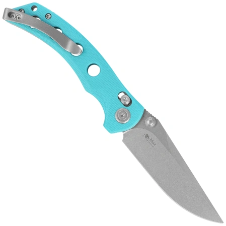 Nóż składany Kubey Hound Light Blue G10, Stonewashed 14C28N by Maksim Tkachuk (KU172C)