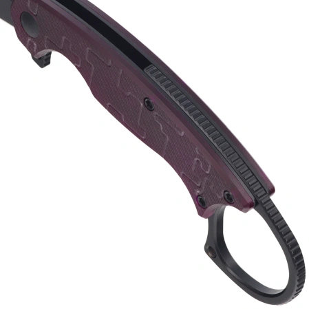 Nóż składany Kizer Dodo Karambit Purple PC, Black PVD Nitro-V by Giedymin (V2702A2)