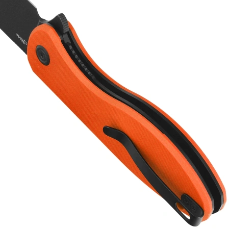 Kubey Knife Master Chief Orange G10, Blackwashed 14C28N by Keanu Alfaro (KU358O)