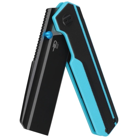 Bestech Tardis Black/Sky Blue G10, Black DLC/Satin D2 by Ostap Hel Knife (BG54F)