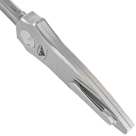 Paragon Warlock Tapered StarBurst Gray Titanium, Satin CPN S35VN (TITAN-WAR-TSB-S-DE)