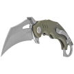 Kubey Wrath Knife Green G10, Beadblasted 14C28N by MUZI Design (KU261B)