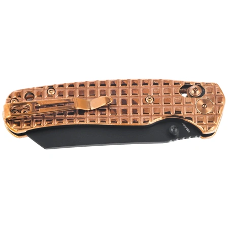 Bestechman Cicada's Wing Knife Bronze Frag Stainless Steel, Black PVD 10Cr15MoV (BMK06-S-4)