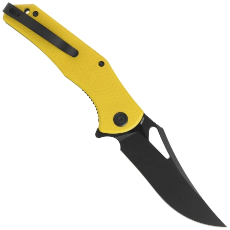 Nóż składany Kubey Phemius Yellow G10, Blackwashed 14C28N (KU149E)