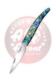 Nóż składany Third Decor Habitat N92V Abalone/Acrylic, Mirror-Polished 440 (TK-N92V)