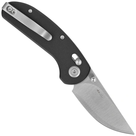 Kubey Sparrow Knife Black G10, Satin San Mai AUS-10 (KU449A)