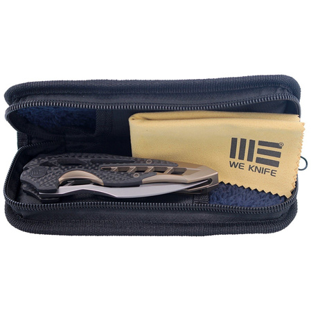 WE Knife Arrakis Champagne Ti / CF, Satin M390 by Elijah Isham (906CF-A MYSTERY BOX)