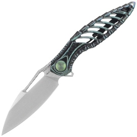 Rike Knife RK-Thor6-M-BG Black / Green Titanium, Satin M390