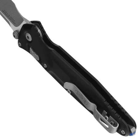 Microtech Socom Delta Ram-Lok S/P-M Black Aluminum, Apocalyptic M390MK by Tony Marfione (159RL-10AP)
