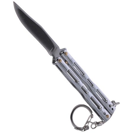 Martinez Albainox Balisong Chrome, Mirror Finish butterfly keychain knife (02179-C)
