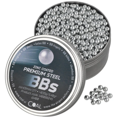 Śrut stalowy Coal Zinc Premium BBs 4.5 mm, 1400 szt. (1400BBZ45)
