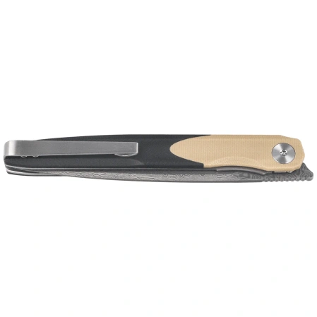 Bestechman Lanza Knife Khaki-Black G10, Damascus by Grzegorz Grabarski (BMK14-D-2)
