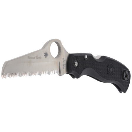 Spyderco Rescue 79mm FRN Black Rescue Knife (C45SBK)