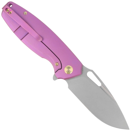 Nóż składany Kubey Tityus KB360C Purple Titanium, Bead Blasted 14C28N