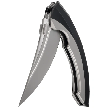 Nóż składany Rike Knife RK-Lamella-BP Black DLC Titanium, Satin M390