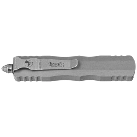 Nóż automatyczny OTF Microtech Dirac D/E Natural Clear Aluminium, Apocalyptic M390 by Tony Marfione (225-10APNC)