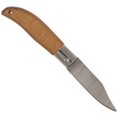 MAM Iberica Mini Pocket Knife with Leather Case Light Beech Wood, Inox HW, Satin 420 (2001-LW)