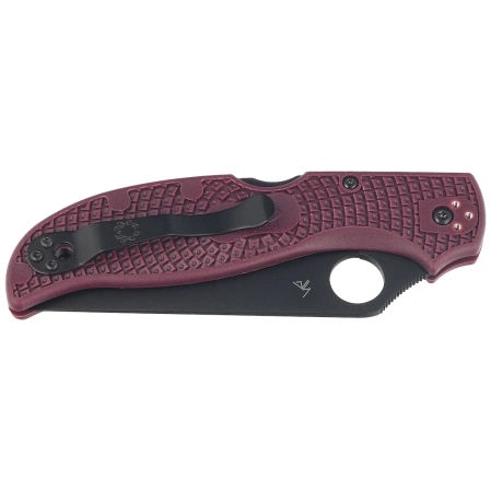 Spyderco Stretch 2 XL Sprint Run Burgundy FRN Knife, TiCN Micro-Melt PD#1 by Sal Glesser (C258BGBKP)