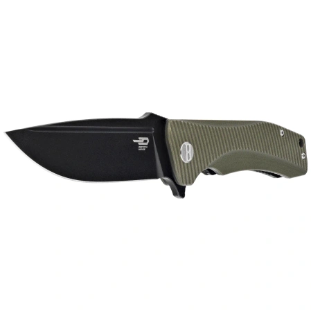 Bestech Mako Green G10, Black Stonewashed K110 Knife (BG27D)