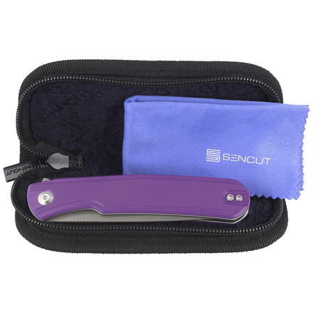 Sencut Knife Scitus Purple G10, Gray Stonewashed D2 by Ostap Hel (S21042-2)
