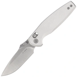 Nóż składany Kizer Khamsin Silver Aluminium, Satin Nitro-V by Maksim Epifantsev (V3791A3)