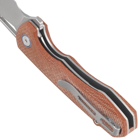 Nóż składany Remette Camel Micarta CNC, Sandblasting 14C28N (RTCMLF)