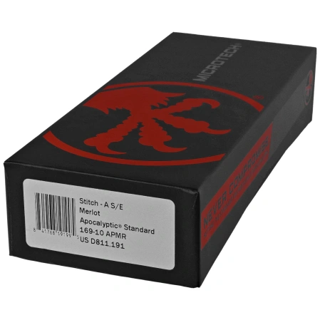 Nóż automatyczny Microtech Stitch-A S/E Merlot Tri-Grip Aluminium, Apocalyptic M390 by Borka Blades and Tony Marfione (169-10APMR)