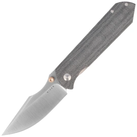 Nóż składany Kizer Harpoon Fold Gray Titanium / Black Norplex UltreX Micarta, Satin Elmax by Maverick Customs (Ki4784A2)