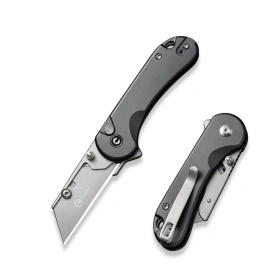 Civivi Elementum Utility Knife Gray Aluminum, Stonewashed 6Cr13 (C23039B-4)