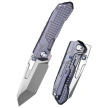 Nóż składany Remette RT-Cool Leopard Grilled Blue Titanium, Pearlescent M390 (RTKS-L)