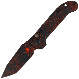 Nóż automatyczny Microtech LUDT Gen III T/E Signature Black-Orange Topographic Camo Smooth Aluminium, Black-Orange Topographic Camo M390MK by Tony Marfione (1136S-1TPBKORCS)