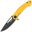 Kubey Dugu Knife Yellow G10, Blackwashed 14C28N (KU210J)