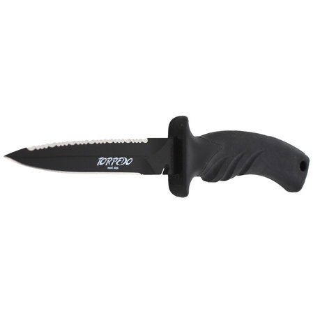 MAC Torpedo 11 BE Diving Knife Black PP-TPE, Black Idroglider W 1.4060