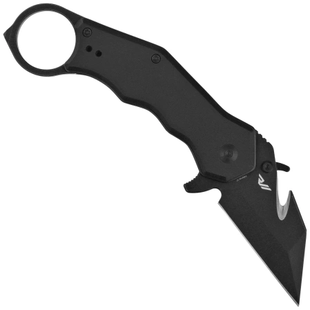 Civivi Amaroq Karambit Knife Black Aluminum, Black Stonewashed Nitro-V by Tony Sentmanat (C24018-2)