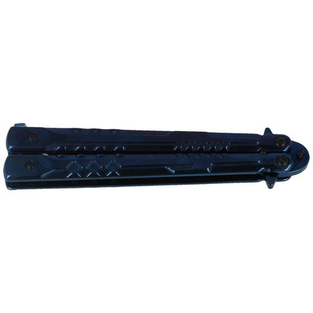 Nóż motylek Marinez Albainox Balisong, RainBlue Finish (36246)
