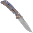 Spartan Blades Harsey Folder Special Edition Babe Knife Blue Titanium, Bronze HW, Satin MagnaCut by William W. Harsey Jr. (SF5BABE)