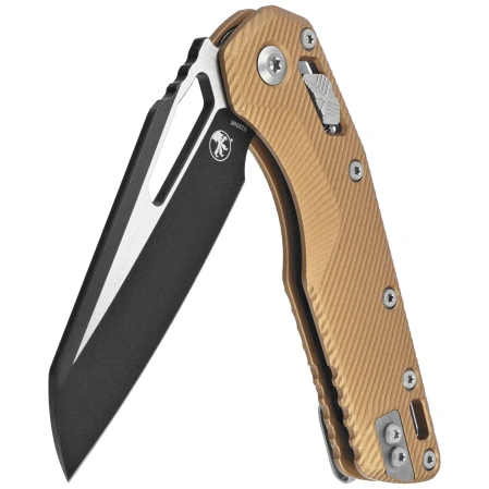 Nóż składany Microtech MSI S/E Brown Fluted Aluminium, Black M390MK by Tony Marfione (210-1FLBN)