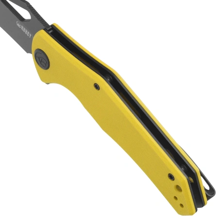 Kubey Phemius Knife Yellow G10, Blackwashed 14C28N (KU149E)