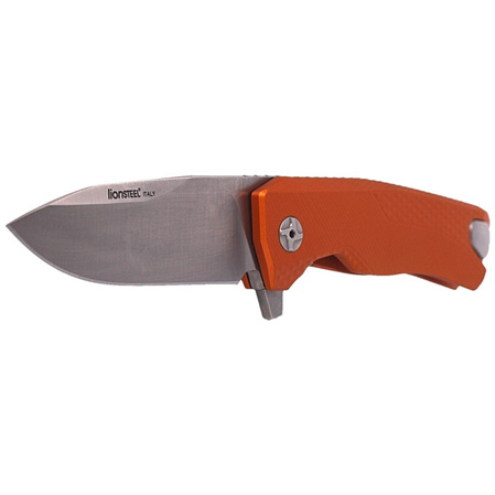 LionSteel ROK Knife Orange Aluminum, Satin M390 by Molletta (ROK A OS)