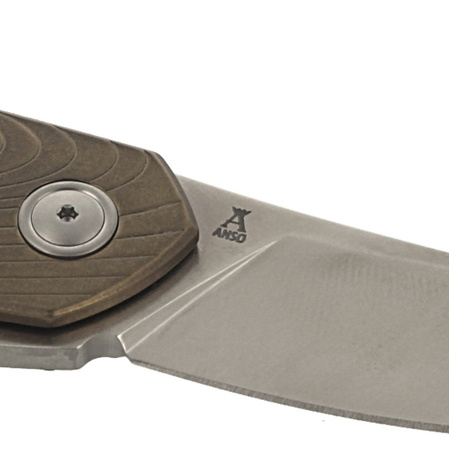 Nóż składany MKM Goccia Bronze Stonewashed Titanium, Satin M390 by Jens Ansø (MKGC-TBR)