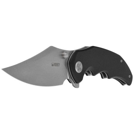 Kubey Ceto Knife Black G10, Stonewashed 14C28N (KU181A)