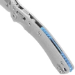 Microtech Amphibian Ram-Lok S/E Marfione Select Knife Stonewashed Slab Side Titanium, Blue HW, Stonewashed M390MK by Tony Marfione (137RL-10MS2)