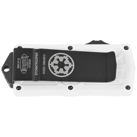 Microtech Exocet T/E Storm Trooper Signature White Aluminium, White M390 by Tony Marfione (158-1ST)
