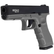 AIrgun Set 66: Niksan Defence NKS GL17 Grey Blow‑Back 4.5 mm Air Pistol, 1400 BBs, 10 CO₂ Cartridges, 100 Targets