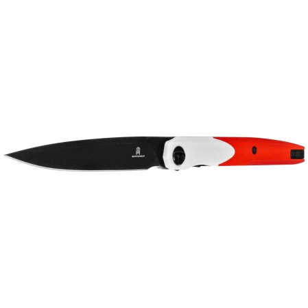 Nóż składany Bestechman Lanza White/Red G10, Black Stonewashed 14C28N by Kombou (BMK14G)