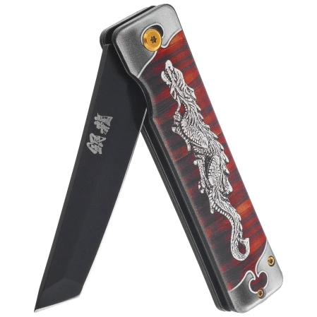 Nóż składany Martinez Albainox Dragon Silver 3D Aluminium, Black 3Cr13MoV (18439)